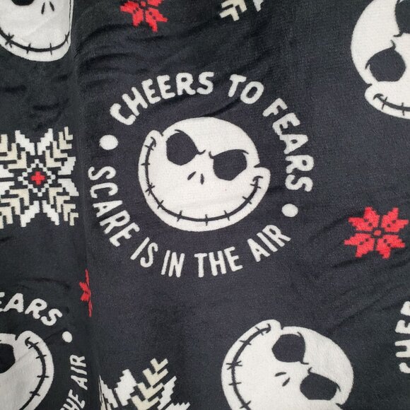 Disney Nightmare Before Christmas 3X Pants Velvety Fleece Jack Skellington Snow - Picture 6 of 9